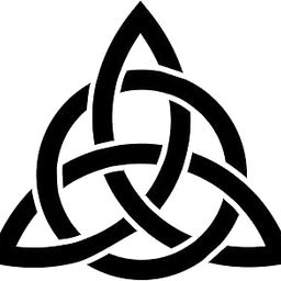 Celtic Trefoil 2 pcs 4" Black Fused Glass Decals-picture-15