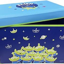 Small Tufted Futuristic Multifunctional Storage Stool, Blue, Medium, 49.5 x 32 x 31.5 cm, Living Room, Kids Storage Box, Ottoman-image-54