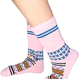 Hand Knitted Pure Woolen Unisex traditional kullu wool socks made with best woolen in market Blue color-16