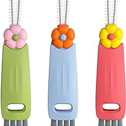 3 in 1 Cup Lid Cleaning Brush, Multifunctional Bottle Cleaning Brush, Portable Cup Lid Cleaner for Bottle Gap Tight Spaces Cup, Water Bottle Cleaner Brush, Home Kitchen Cleaning Tools (3 PCS)-11