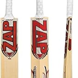 ZAP Pro Kashmir Willow Cricket Leather Bat (Size SH(Full) - 33.5in) | Professional Bat for Leather Ball | Includes Fiber Tape & Cover | Singapore Cane Handle | Ring Grip | Shock-Absorbing Design-image-29