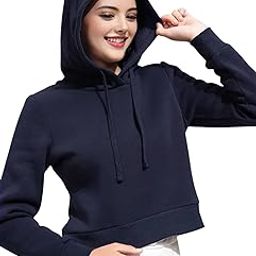 Stylish Korean Style Hooded Women Navy Blue Sweatshirt (LSW4-NB)-image-41