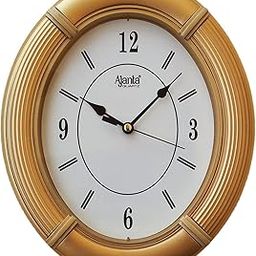 Ajanta Plastic Analog Wall Clock (245 cm x 205 cm x 40 cm, Golden)-image-13
