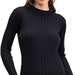 Black Rib Full Sleeves High Neck Sweater-image-88