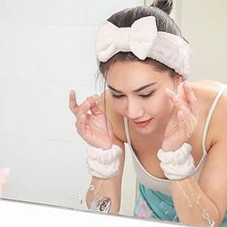 Spa Headband and Wristband Set for Women – Soft Adjustable Facial Head Wrap with Matching Wrist Bands – Non-Slip, Absorbent Terry Cloth – Reusable for Makeup, Skincare, Face Washing & Spa Use-20