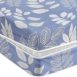 BSB HOME Premium Cotton Printed Mattress Cover/Protector with Zipper Chain|Provides All Around Protection with 360° Encasing |Single Size Bed - 72x36+6 inches (6x3 Feet Mattress) Pack of 1 Grey White-image-8