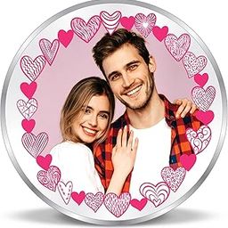BIS Hallmarked Silver Coin Personalised Happy Valentines Day Gift 999 Pure by ACPL available in 10/20/50/100 gram.-image-74