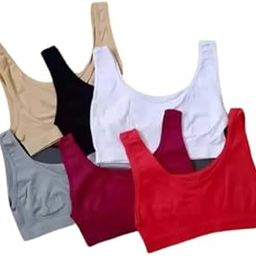 LIECRY Art Cotton Full Coverage Non Padded Wire Free AirBra Sports Bra for Women (Multicolor) Any Random Color Will BE Send Design No Sports Bra ComboAir3_2-picture-50