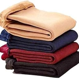 Velvet Ankle Socks for Women with Thumb, Winter/Snow Fleece Soft Fur Velvet Snow Thermal Socks for Men & Women Pack of 4-image-98