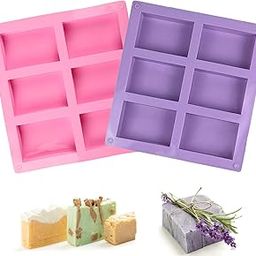 Silicone Mould Tools | soap Mould | 6 Cavity Silicone Rectangular Mould for Cakes | DIY Baking Mould | Hand-Made soap Silicone Mould | soap Making Mould | Silicone Moulds (Pack of 2)-24