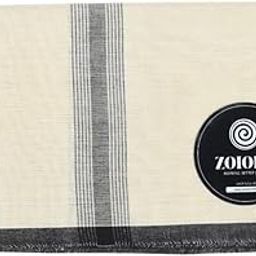 Premium Pure Cotton Chambray Lungi | Premium Ethnic Wear | Chambray Cream Lungi For Men | Hem-Stitched 100% Cotton Mundu | Single Dhoti | Pure Cotton Lungies For Men-picture-5