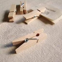 Prescent 20 pc Natural Biege Color 3.5 cm Size Mini Multifunction Wooden Clips with a Twine Rope for Photo hangings, Craft/Art Work, Home Decoration, Papers pins and Much More (Set of 20)-image-23