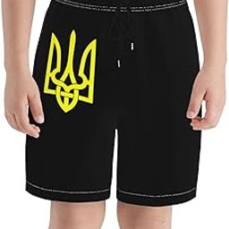 Ukraine Flag Teen Boy Girl Beach Shorts Trunks Swim Boardshorts Surf Pants-image-20