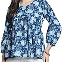 Women's Pure Cotton Regular Fit Jaipuri Printed Short Top (JOPLJPR7017-P_P)-image-29