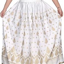KURTISKIRT Women and Girl New Gold Printed Long Skirt Women Girl-image-25