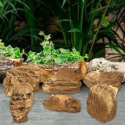 UJEAVETTE Artificial Landscape Rock Figurine Decorative Stone for Yard Outdoor Rockery 15x9x12cm-image-65