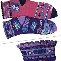 Women's Floral Design Soft Socks With Comfort Ankle Length Thumb Socks Model - Ji/M2 || 184511-picture-10