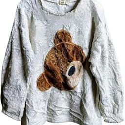 Women's Teddy Bear Fleece Nightwear Upper Bust 42 INCHES Navy Blue-image-52