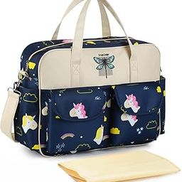 Baby Diaper Bag Shoulder Bag Handbag Large Capacity Mummy Nappy Nursing Bag Tote Bags Travelling Storage Bag for Baby Care Huaishu-image-72