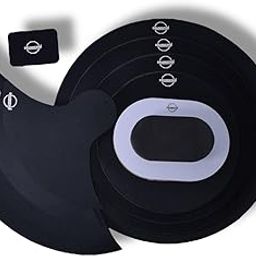 Drumistan Percussion 9-Piece Drum Mute Pad Kit, Black, Silent Training Set with Multiple Sizes-image-5