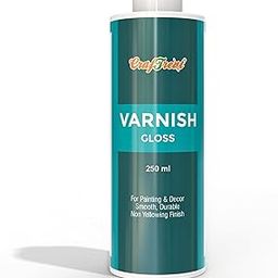 CrafTreat Premium Gloss Varnish - 250ml | Protective Top Coat for Acrylics, Clay, Wood & Canvas Art-0