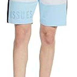 Men Regular Fit Placement Print Mid-Rise Knitted Shorts-picture-1