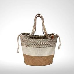 SAPROSE ® Polypropylene Tote Tiffin Basket With Cover Carry Bag, Storage Basket, Picnic Basket, Lunch Bag, Tiffin Basket, Handbag for Lunch Box and Water Bottle, (29 x 18 x 28 cm) (Beige)-image-43