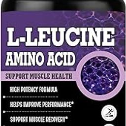 Adorreal L-Leucine Amino Acid Supplement, 60 Capsules, High Potency Formula for Muscle Health and Recovery-image-33