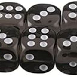 TRENDYNEST® 2xPack of 10pcs Acrylic Six Sided D6 Dice for D&D TRPG Party Board Game Toys Black | Toys & Hobbies | Games | Role Playing Games | Accessories-image-58