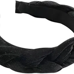 yashidun Braided Headband for Women Soft Gold Velvet Headdress with Stretchable Fit-picture-6