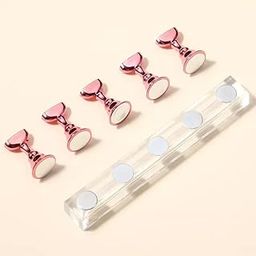 Gleevia Acrylic Fingernail DIY Nail Art Display Stand – Training Finger Practice Display Stand Holder for False Nails, Alloy Nail Art Shelf Manicure Tools (Rose Gold)-image-10