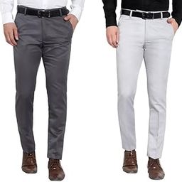PNK Agency Formal Regular Fit Cotton Combo Trouser | Pack of 2-image-14