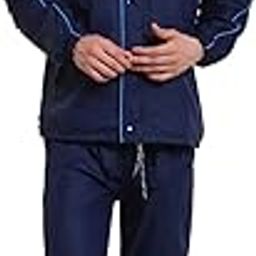 Men's Waterproof Double Layer Raincoat/Rainsuit With Pant (kv-01_Navy.Blue)-picture-35
