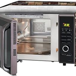 Stylista Microwave Oven Cover for Kenstar 20 L Convection KJ20CBG101, Seamless Pattern Brown-15