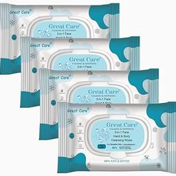 Great Care Oil Control Face Wipes | 25 N each- Pack of 4 | Wet Wipes for Face With Cool water| Makeup Remover Wipes | Hydrating, Refreshing, Soothing | Pararben & Alcohol Free-41