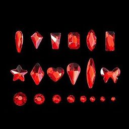HEAVENGLOW Rhinestone 3D Diamond Gem Nail Art Decor DIY Craft Jewelry Making Red-image-36