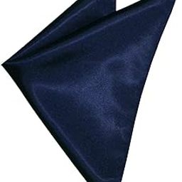 Satin Plain Pocket Square (Navy Blue)-image-22