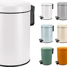 KW Soft Shade Small Round Pedal Bin 3ltr (Soft White, 3 Ltr)-11