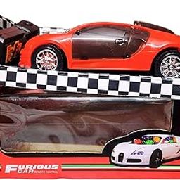 HK Toys 3D Light Fast Speed Modern 2 Function Remote Control Racing Car Toy for Kids, Adults, Boys, Girls(Color May Vary) (RED)-4