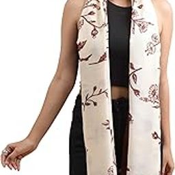 Brown and Cream Cotton Scarf for Women for Head – Soft & Stylish Summer Scarves, Lightweight Cotton Stole & Stalls for Women-image-93