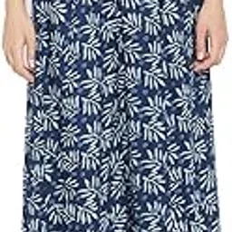 panit Navy Blue Printed Cotton Palazzo-picture-17