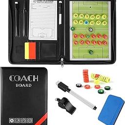 SLYK Magnetic Coaching Board for Football, Basketball, Volleyball and Futsal, Portable Soccer Clipboard Strategy Tactics Notebook, Winning Strategy Training Assistant Board for Professional Coaches-16