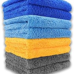 MAX Microfiber Cloth for Car (550 GSM, 10 Pc, 40 x 40 cm) Softest & SAFEST Ever Edgeless Coral Fleece Microfiber Cloth Towel for Car Cleaning, Drying, Buffing & Polishing-image-35