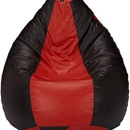 Tradesk Classic XXXL Bean Bag Cover Without Beans - Black Red-picture-21