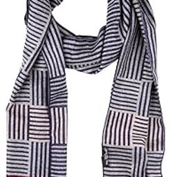 Multi Striped Blue Wool Scarf for Men � Soft & Warm Winter Wrap, Elegant Formal & Casual Wear-picture-42