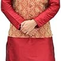 Men's Dupion Silk Regular Kurta Pyjama Set-picture-4