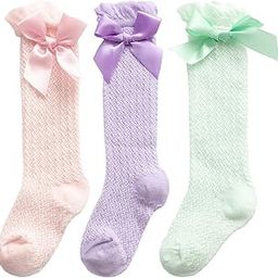 Baby Girls Mesh Nylon Bow Socks Suitable for Ages 0-3 Years-image-70