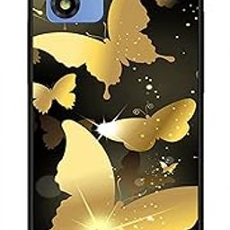 NDCOM for Moto E13 Back Cover - Premium Moto E 13 Back Cover with Enhanced Grip and Precise Cutouts - Compatible with Moto E13 Gold Butterfly Printed Metal Case-picture-28