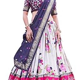 Women Tussar Silk With Patola Print And Foil Work Lehenga choli-image-108