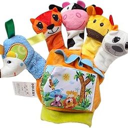 CALANDIS™ Finger Puppet Cloth Book Role Play for Preschool Early Learning Boys Girls Left Hand | Developmental Baby Toys | Toys for Baby-16